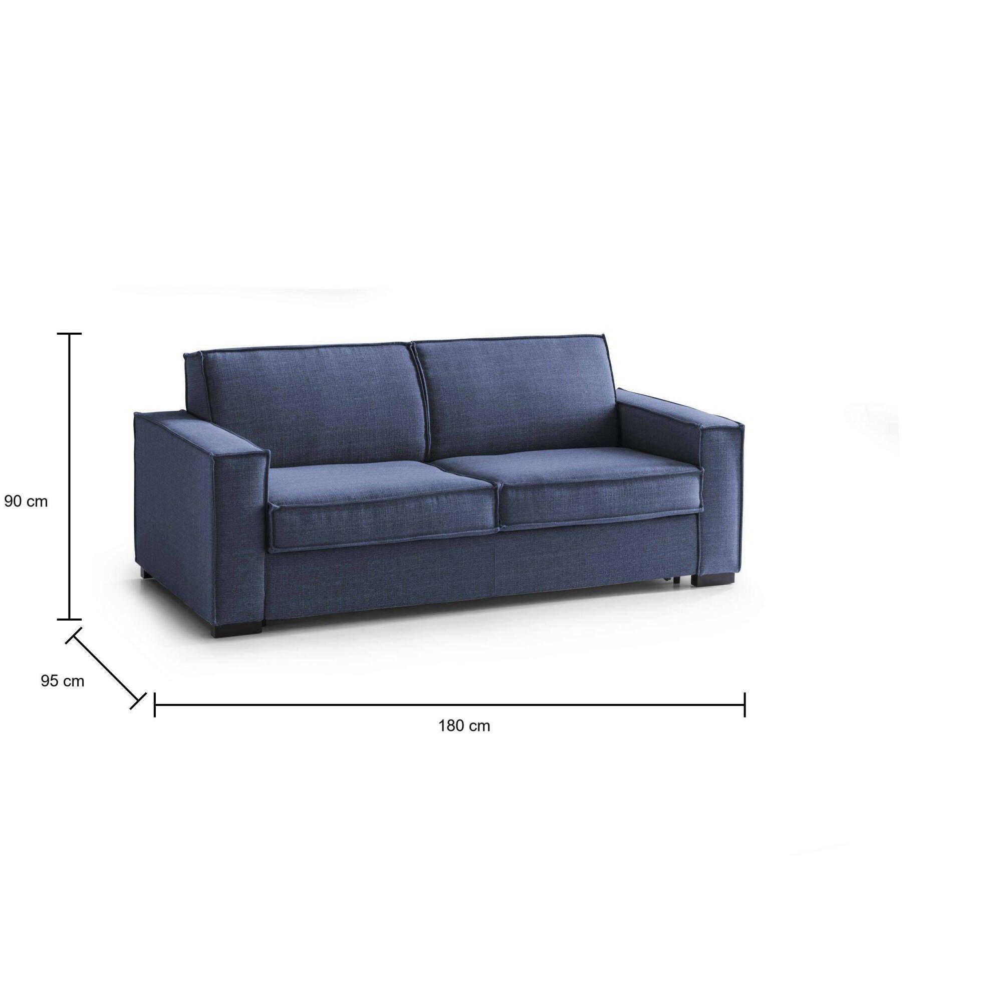 alano - Canapé convertible Bleu - Vue supplémentaire 2