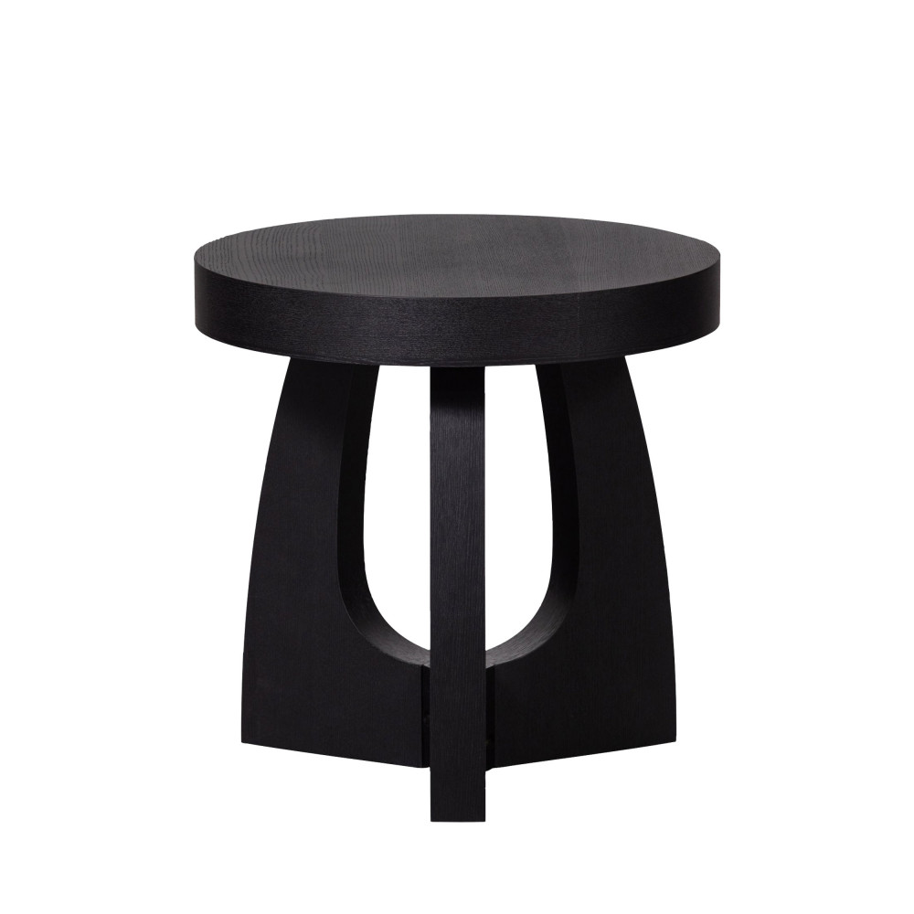 Table d’appoint ronde en bois ø45cm – Noir