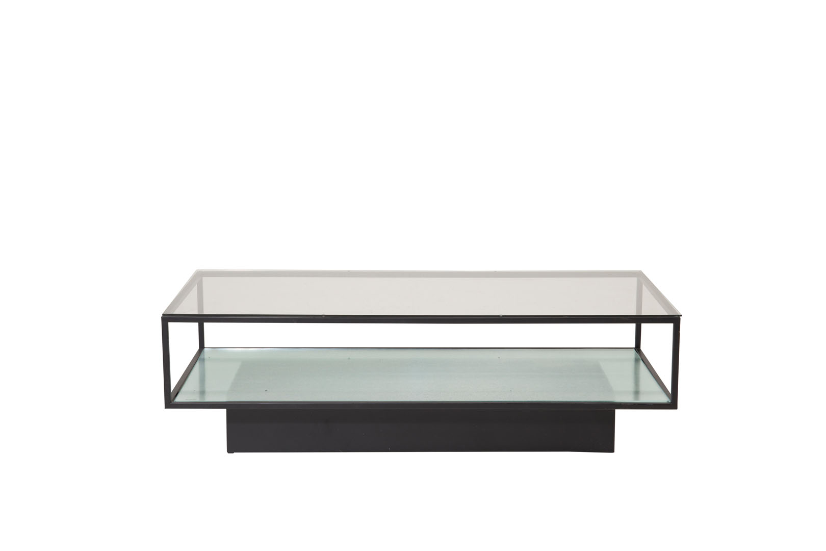 Table basse noire en verre