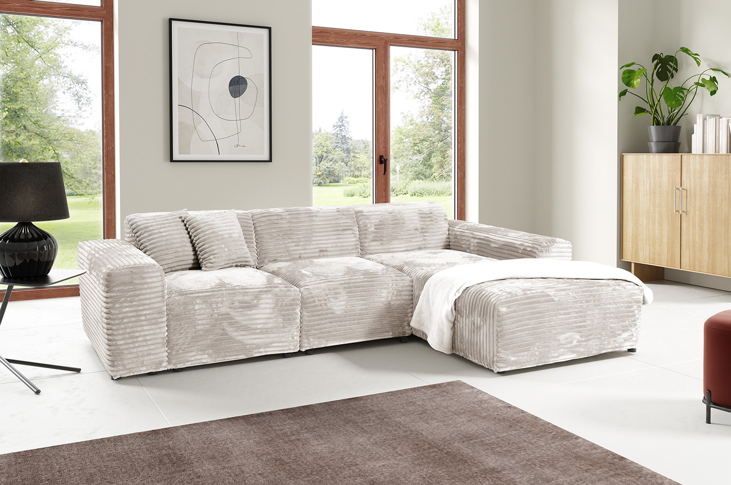 Produit similaire: brisia - Canapé velours côtelé Beige