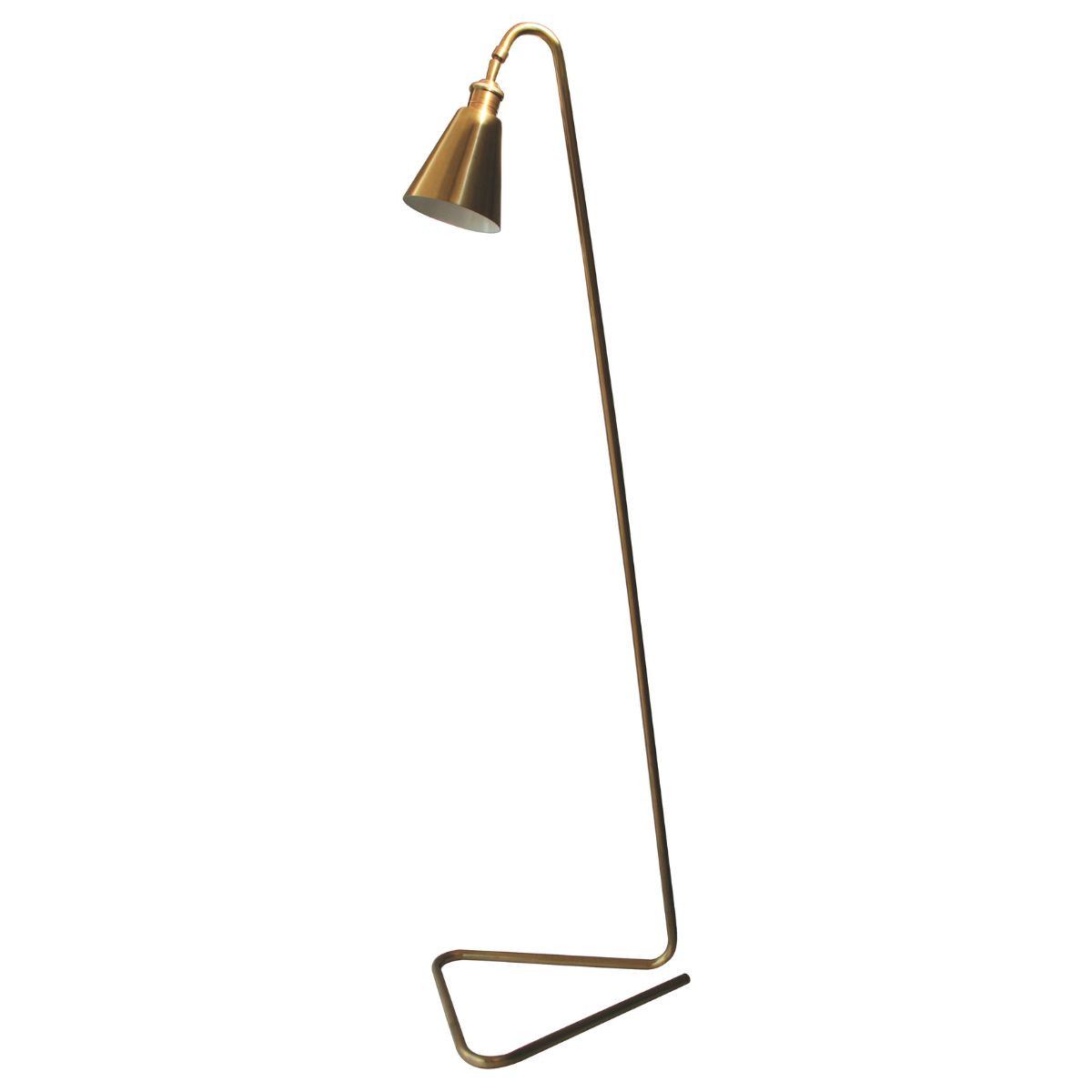 Lampadaire en métal finition laiton – H144 cm