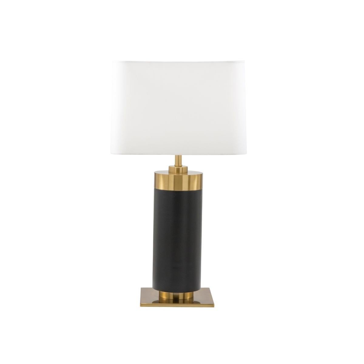 Lampe à poser en métal noir et finition laiton doré H73 cm