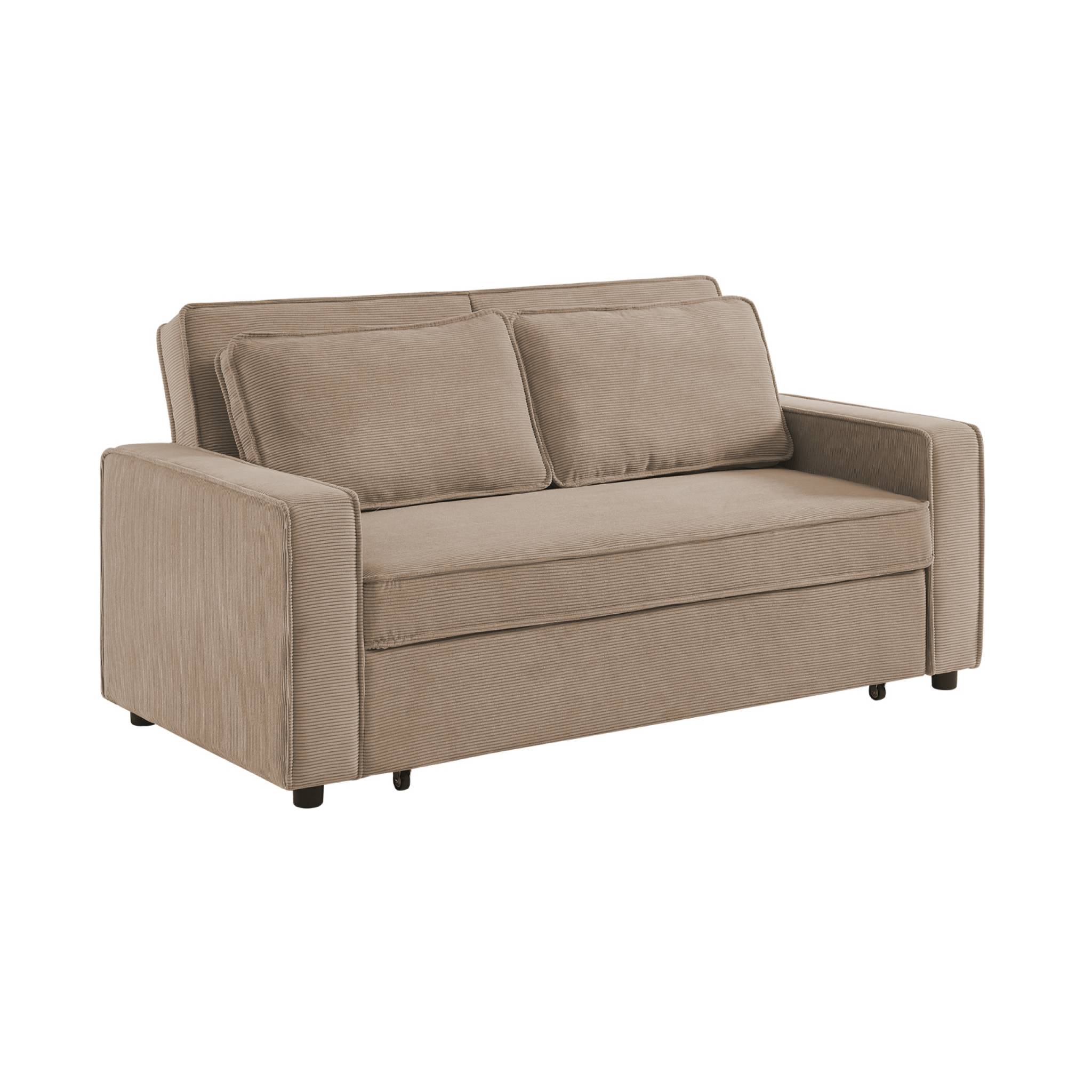 chill - Canapé convertible velours côtelé Beige - Vue supplémentaire 1