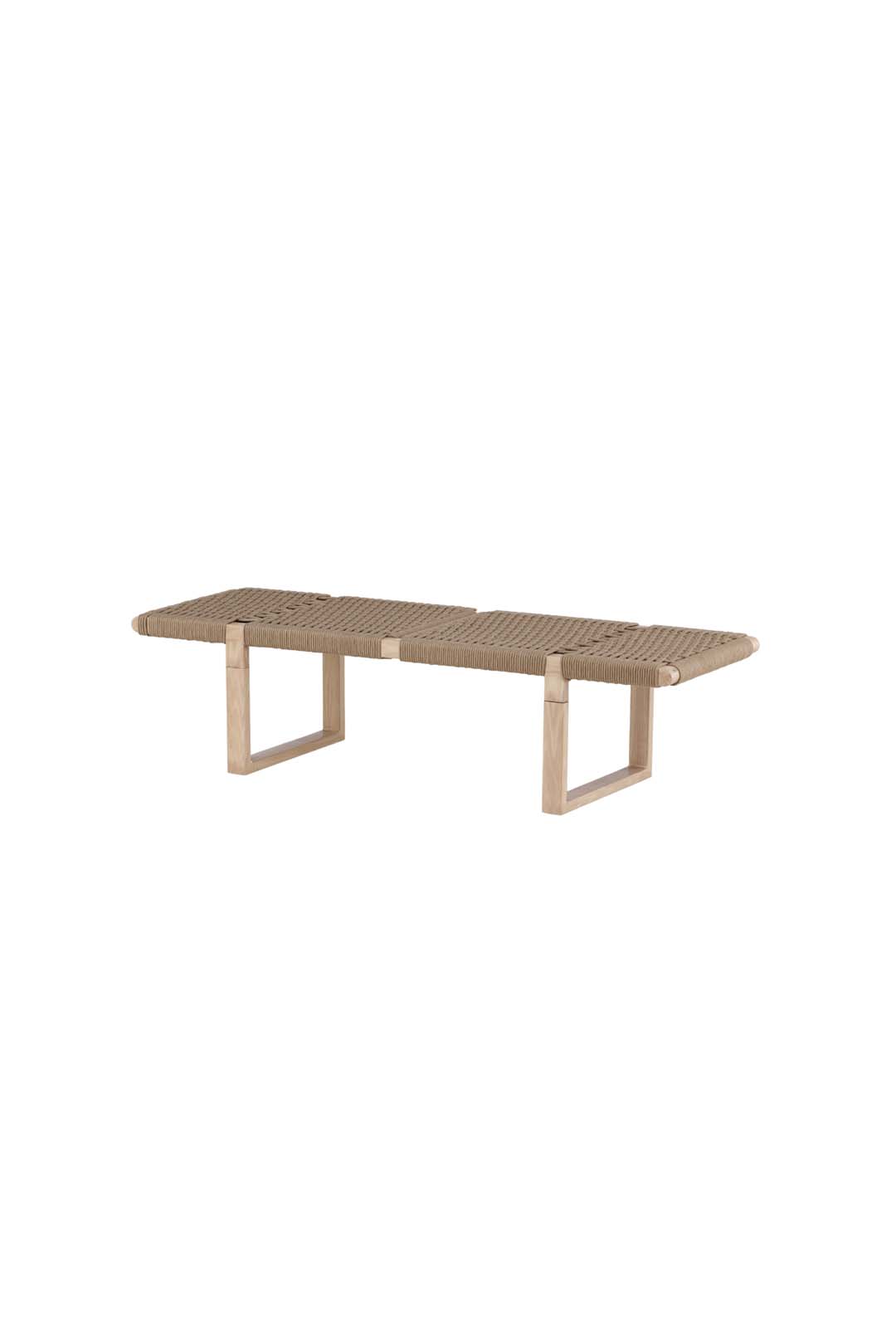 Banc en acier de couleur naturelle