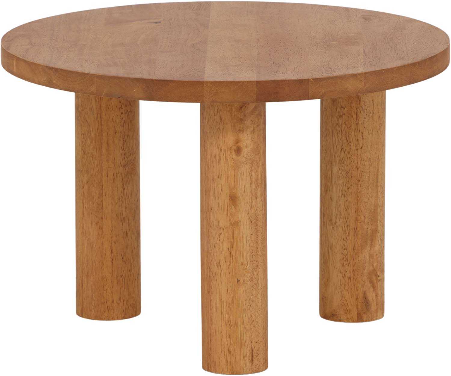 Table basse en bois de caoutchouc de couleur marron