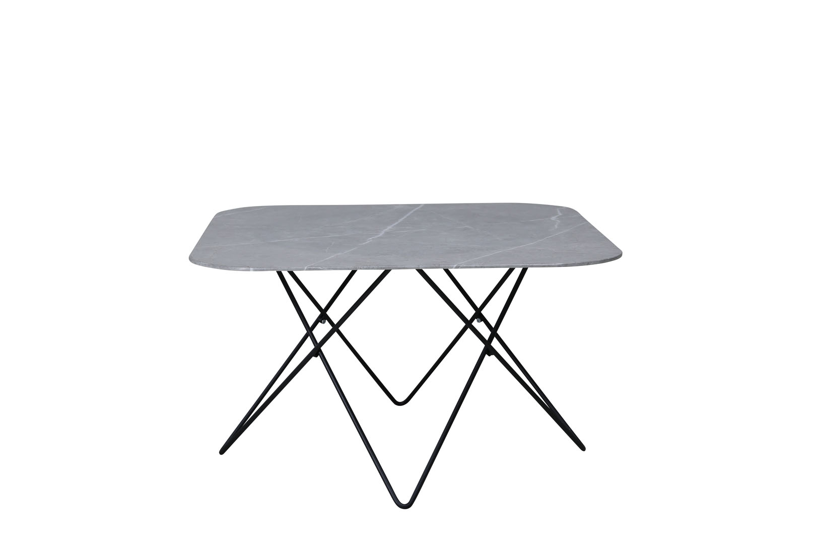 Table basse en verre de couleur grise
