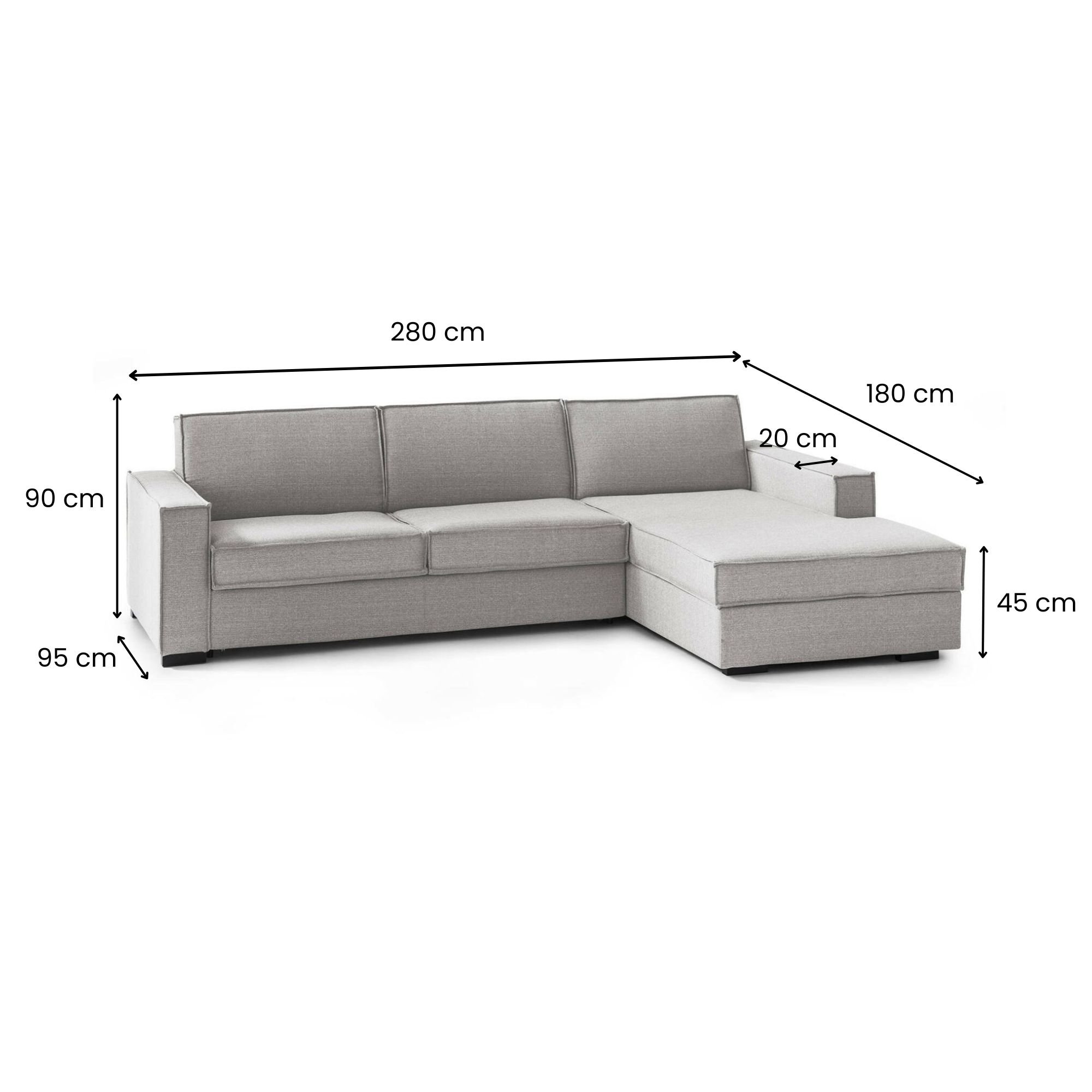achico - Canapé relax convertible Gris - Vue supplémentaire 2