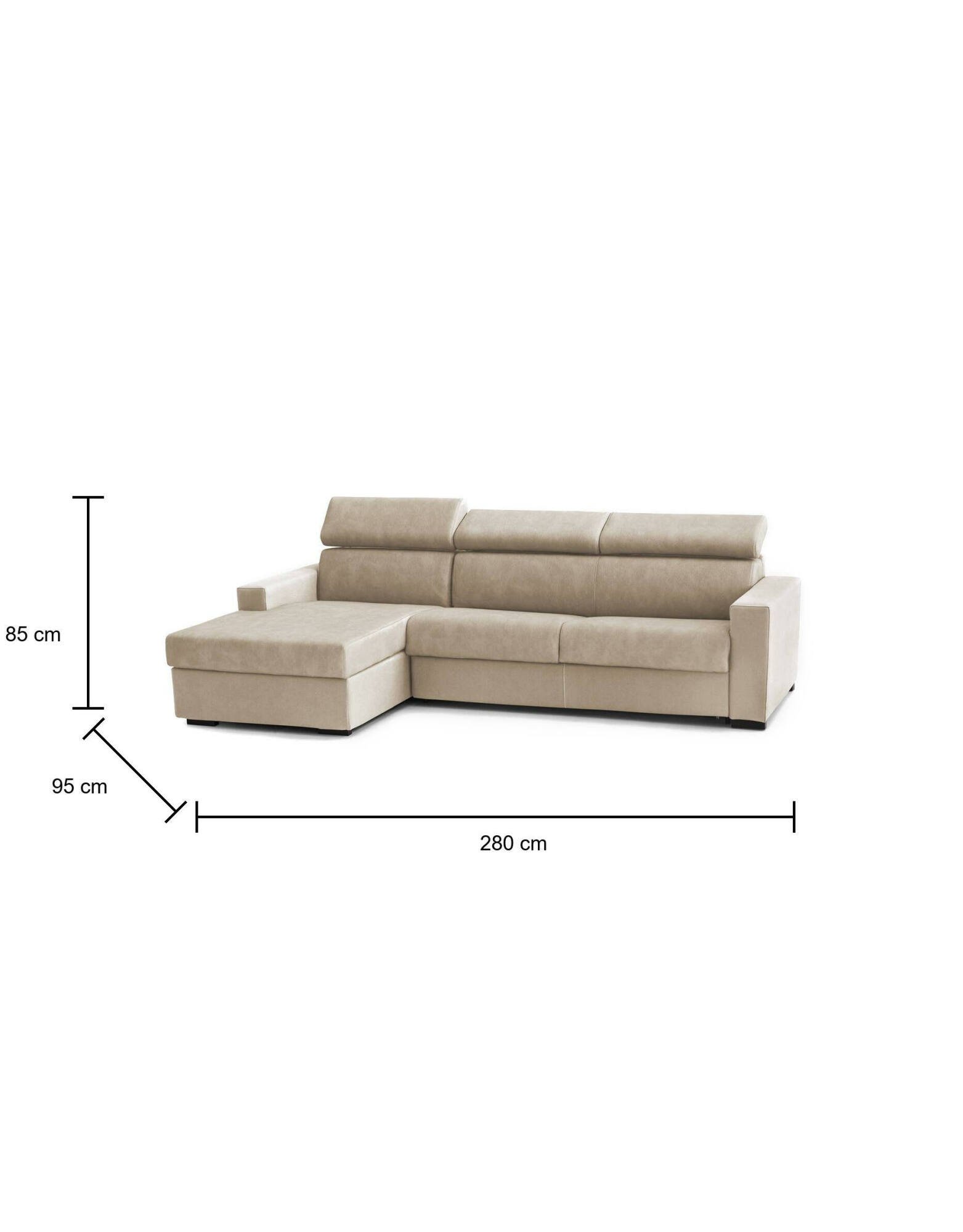 alibabah - Canapé relax convertible Beige - Vue supplémentaire 2