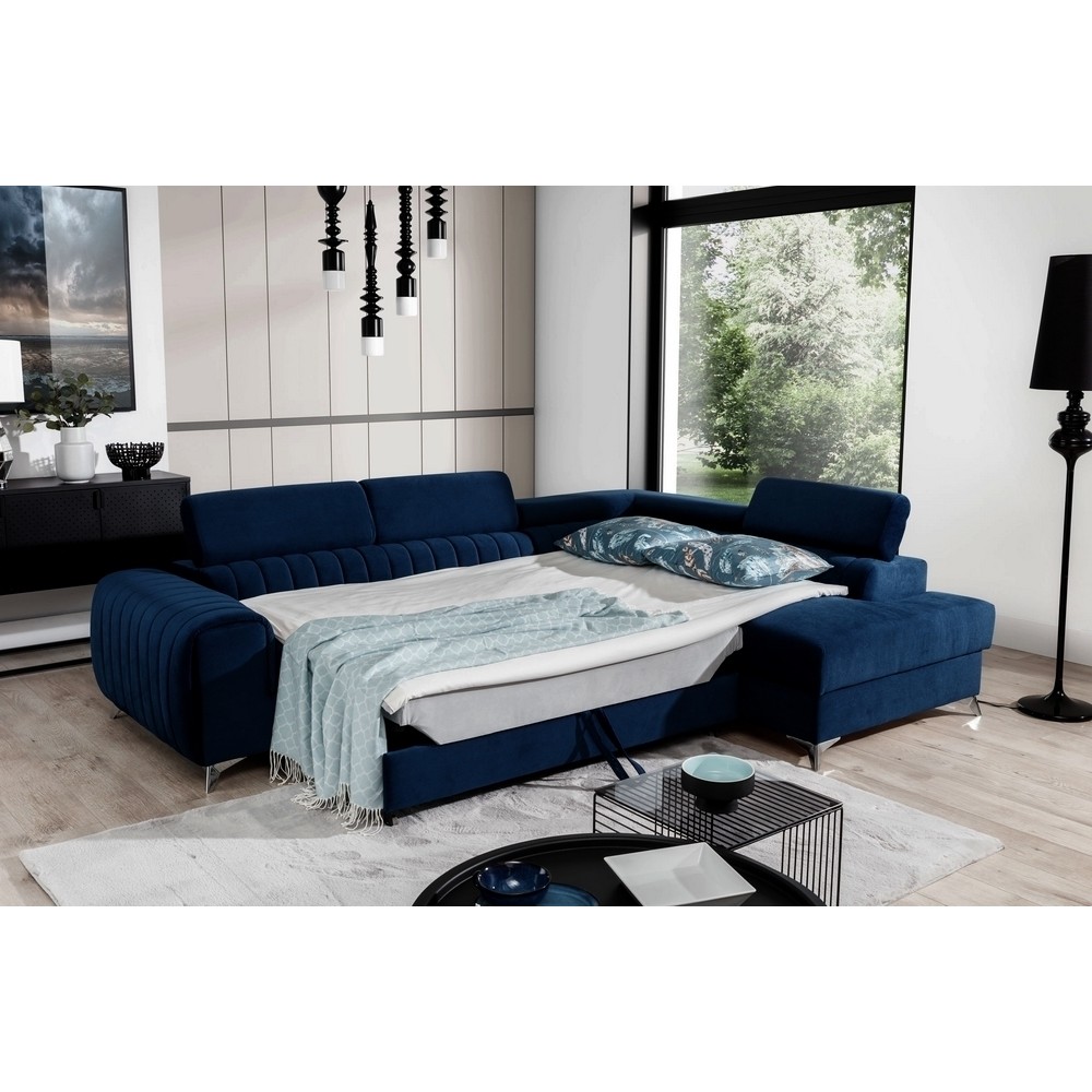 larry - Canapé relax convertible Bleu - Vue supplémentaire 2