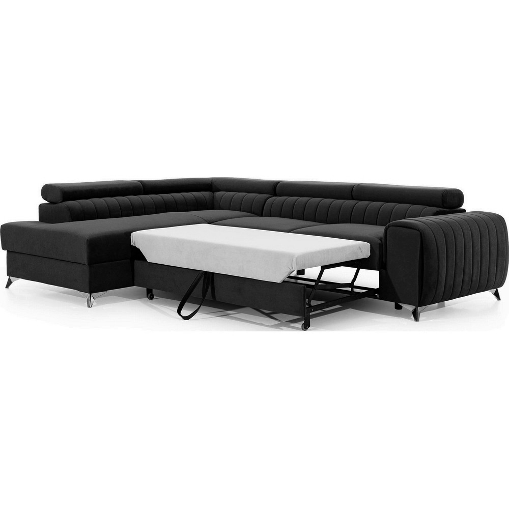 larry - Canapé relax convertible Noir - Vue supplémentaire 2