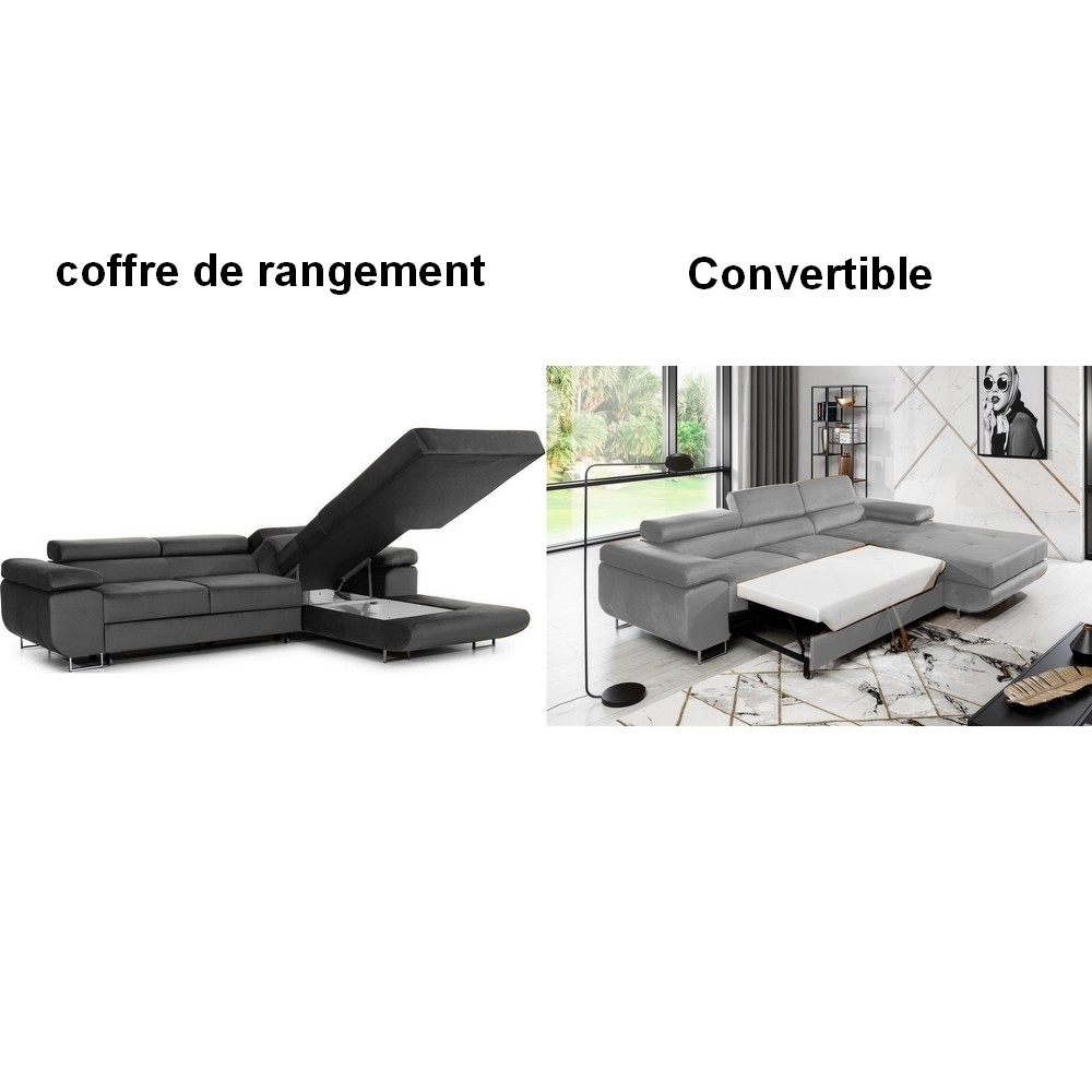 armel - Canapé relax convertible Gris - Vue supplémentaire 2