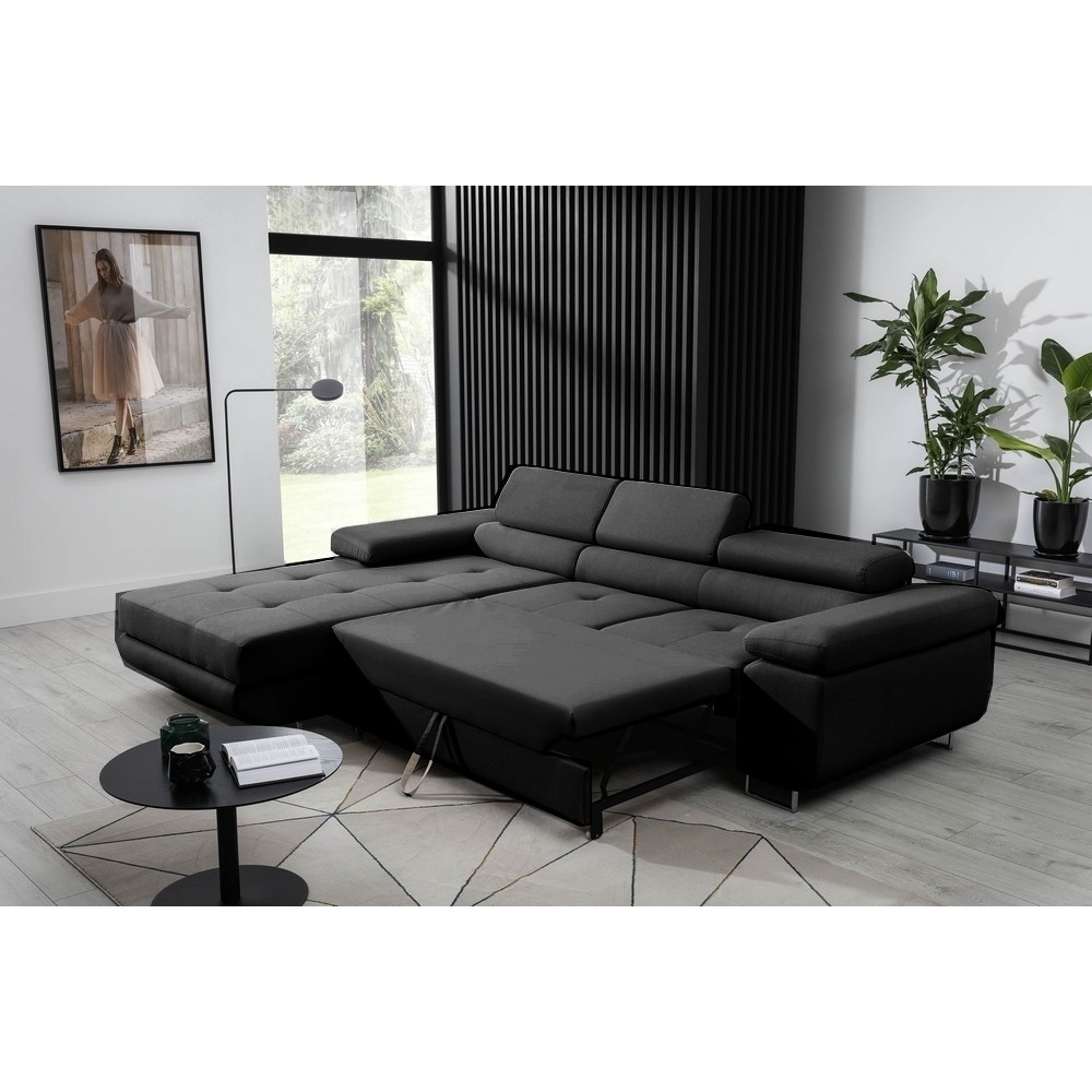 armel - Canapé relax convertible Noir - Vue supplémentaire 2