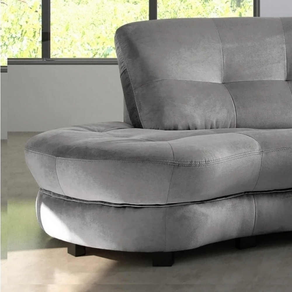 brenner - Canapé velours Gris - Vue supplémentaire 2