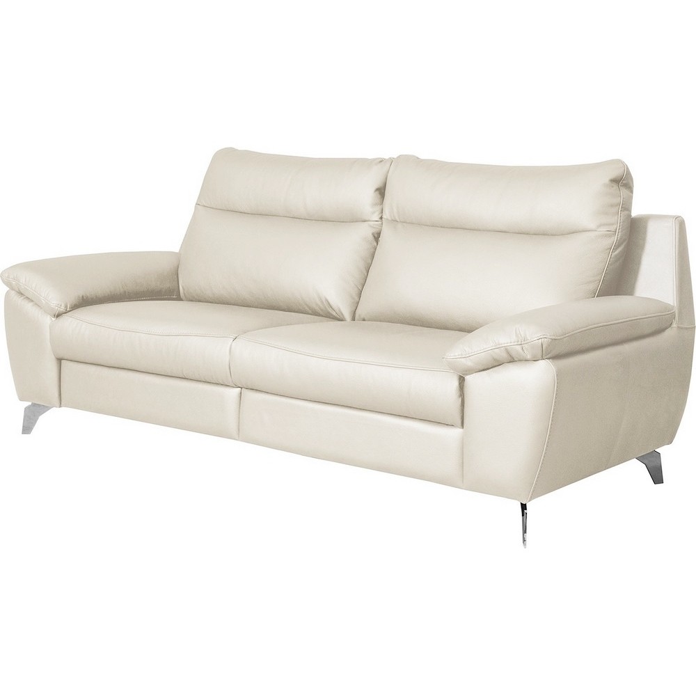 perla - Canapé cuir Blanc - Vue supplémentaire 2