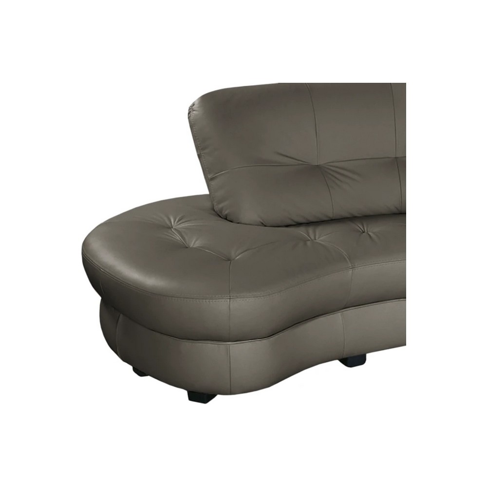 bretini - Canapé cuir Gris - Vue supplémentaire 2