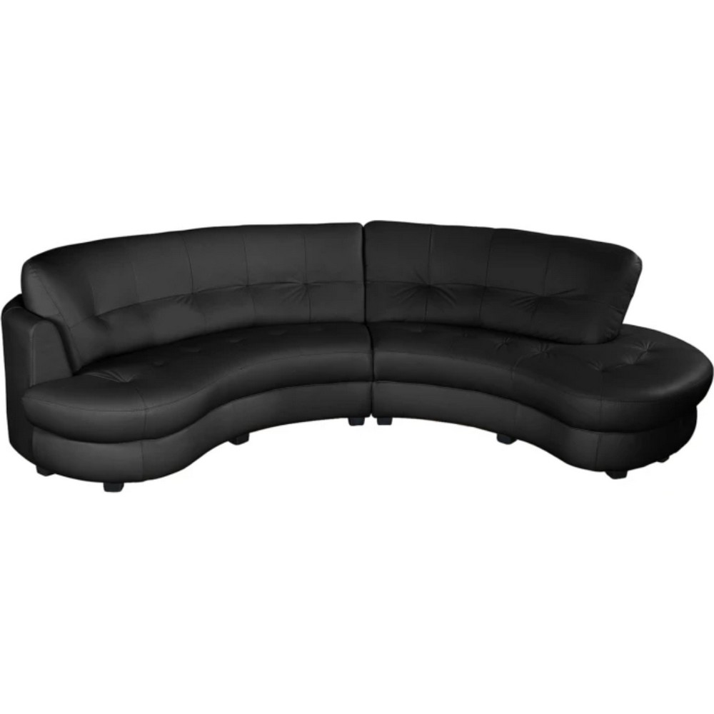 bretini - Canapé cuir Noir - Vue supplémentaire 2