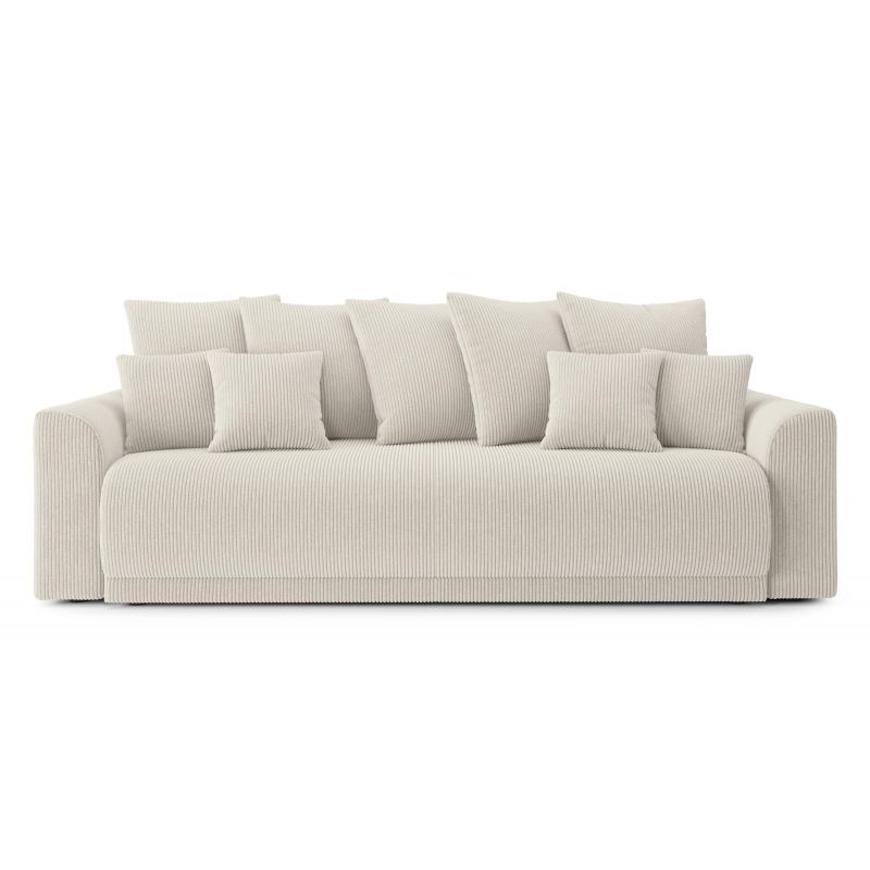 Opale - Canapé convertible velours côtelé Beige - Vue supplémentaire 1