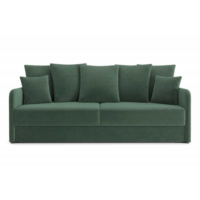 jaspe - Canapé convertible velours côtelé Vert - Vue supplémentaire 1