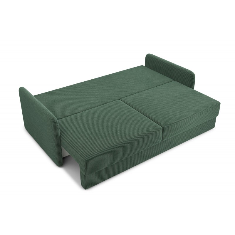 jaspe - Canapé convertible velours côtelé Vert - Vue supplémentaire 2