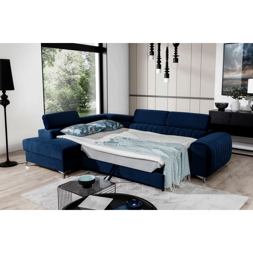 larry - Canapé relax convertible Bleu - Vue supplémentaire 2