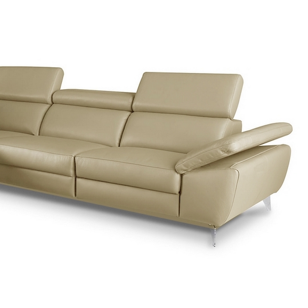 kasini - Canapé cuir Beige - Vue supplémentaire 2