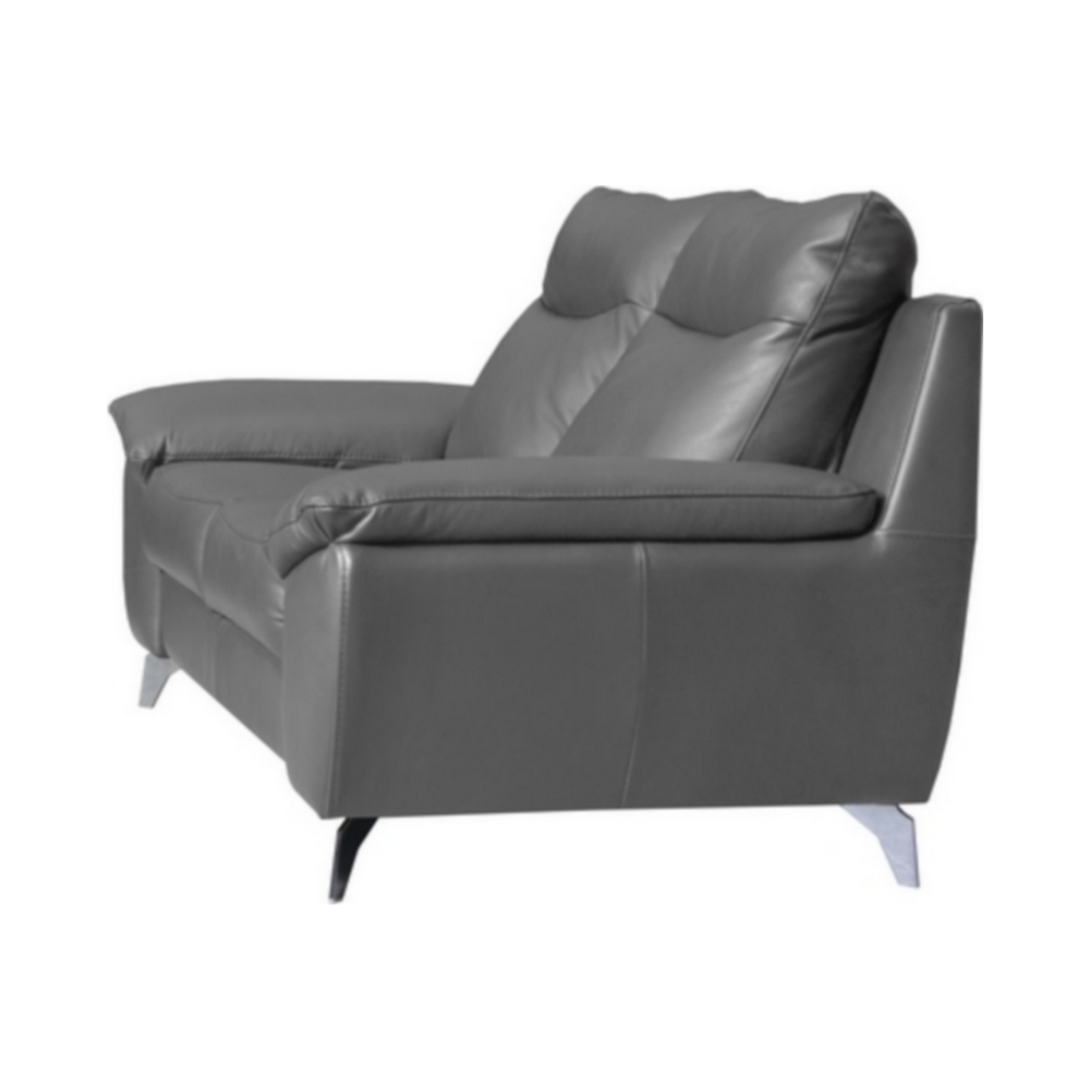 perini - Canapé cuir Gris - Vue supplémentaire 2