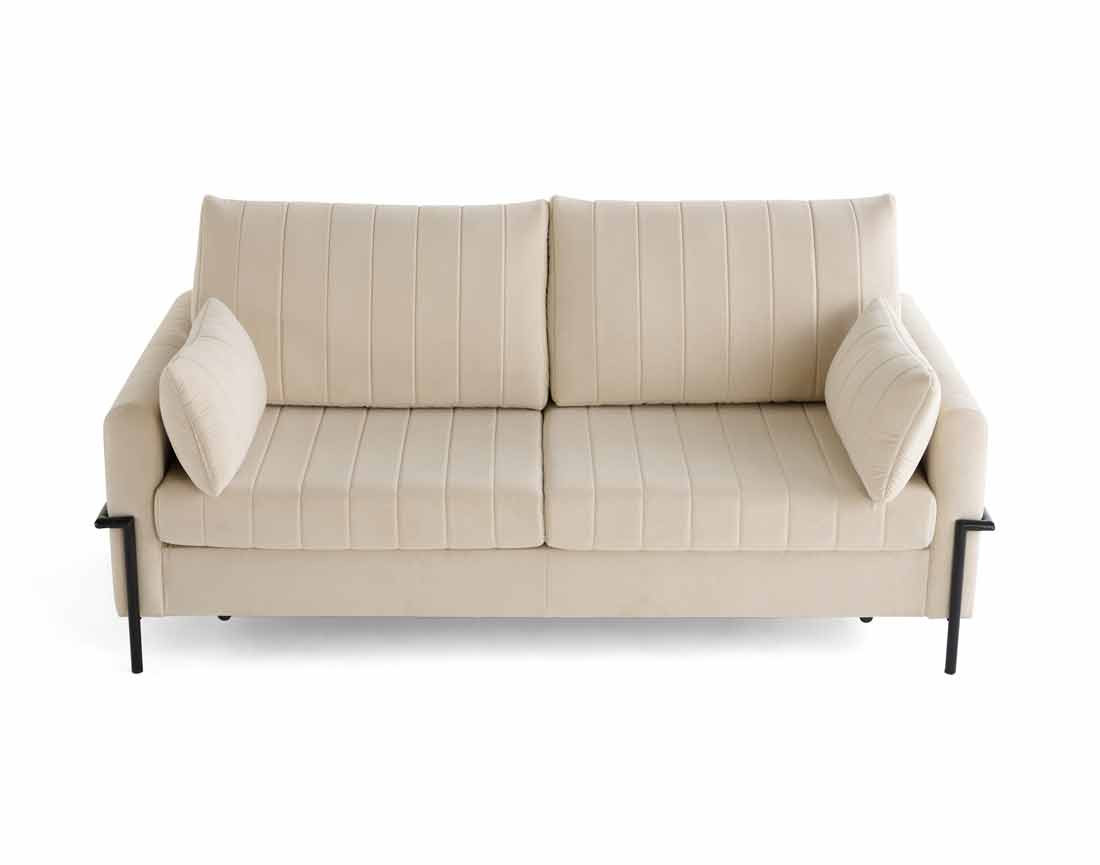 ercolano - Canapé convertible velours Beige - Vue supplémentaire 1