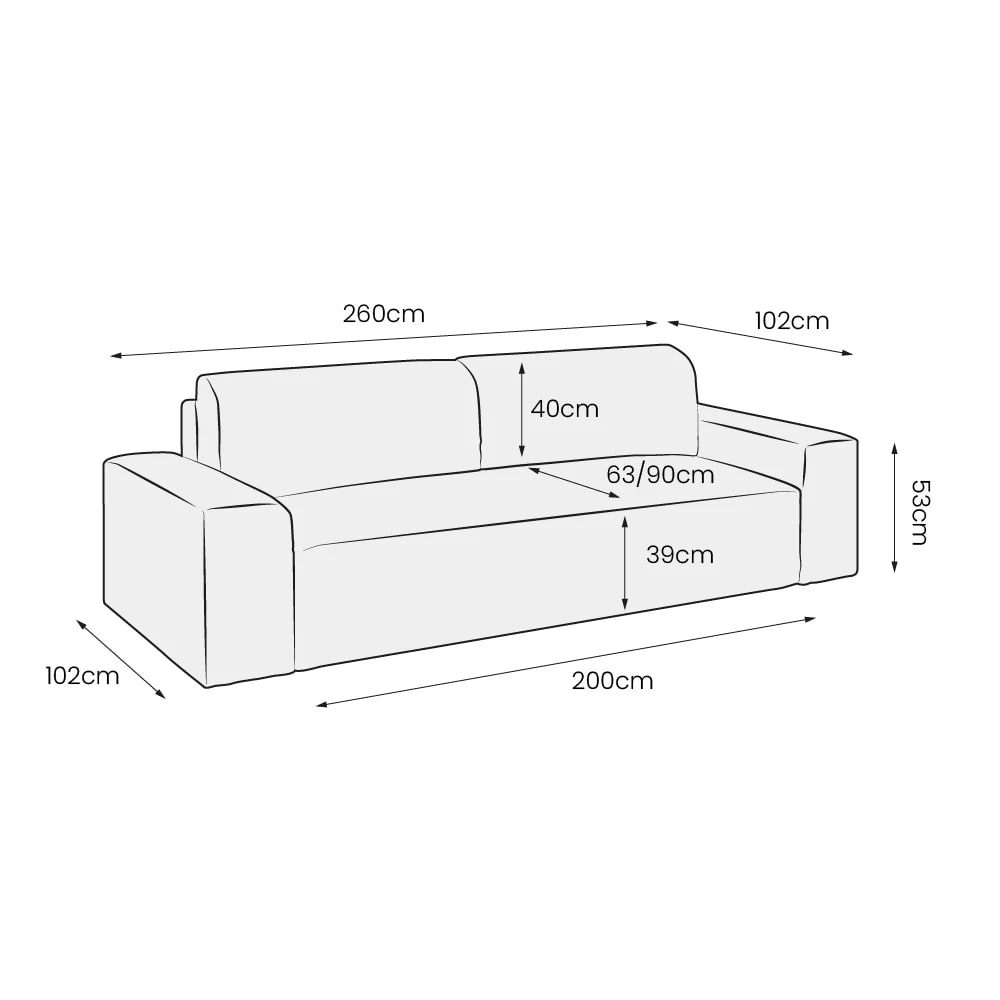 eden - Canapé velours côtelé beige - Vue supplémentaire 2