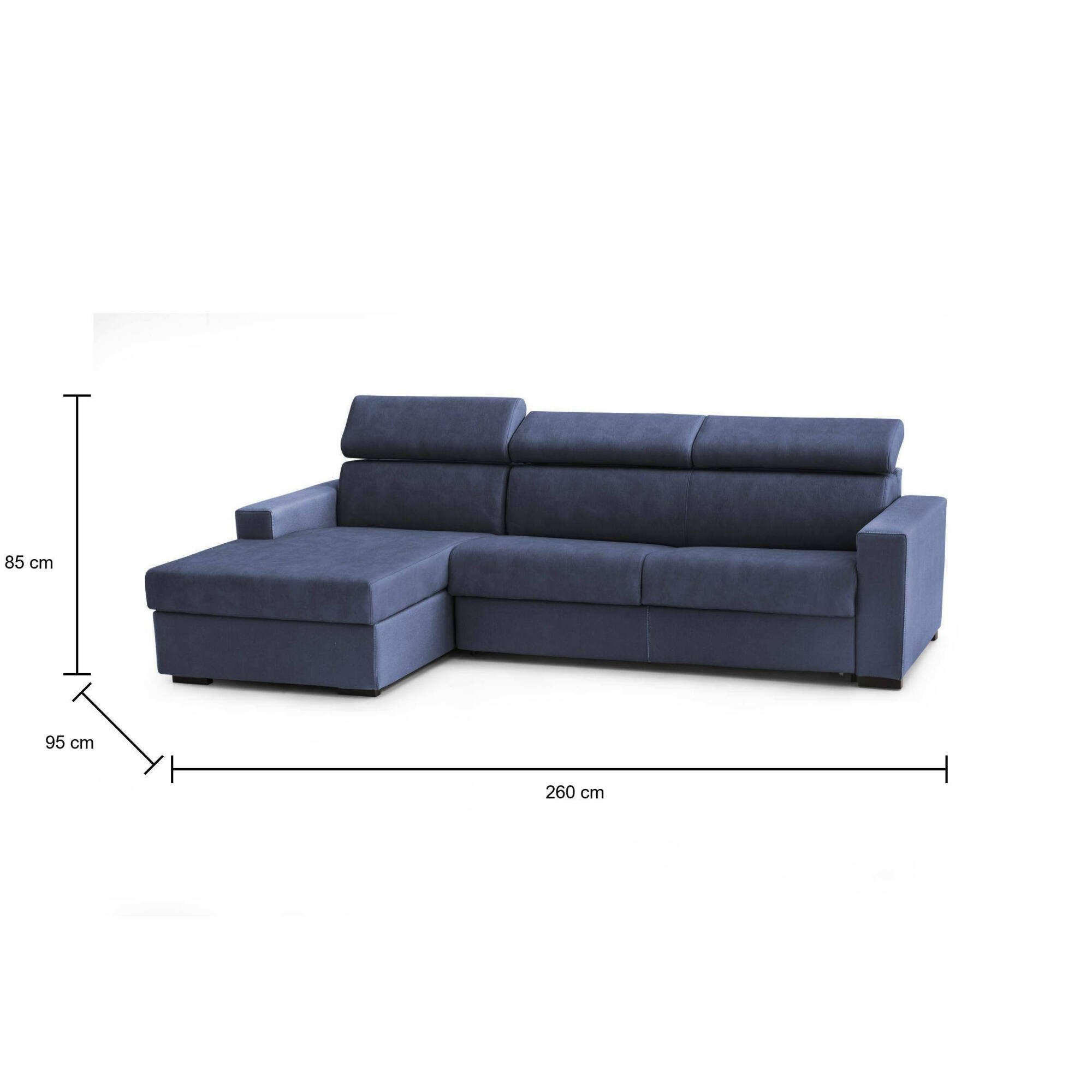 aloet - Canapé relax convertible Bleu - Vue supplémentaire 2