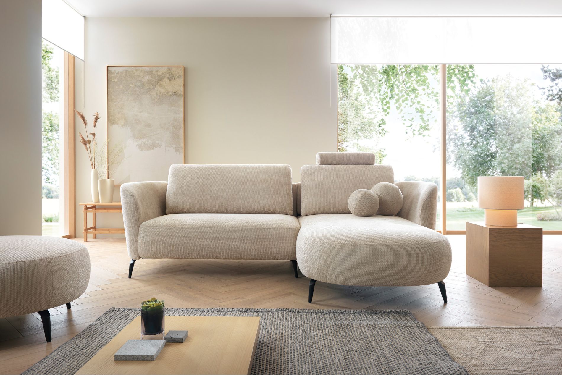 kavni - Canapé relax Beige
