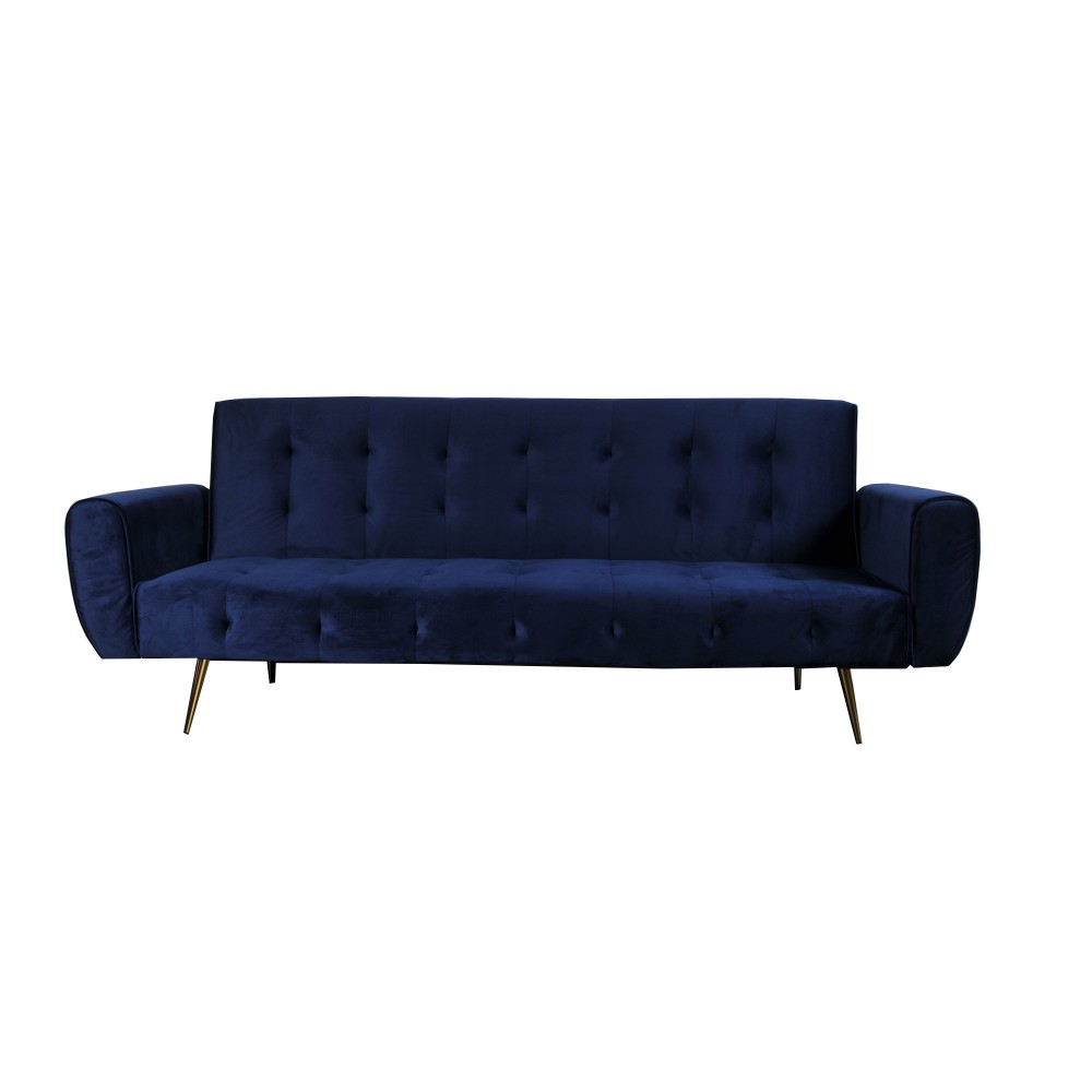 odin - Canapé convertible velours Bleu - Vue supplémentaire 1