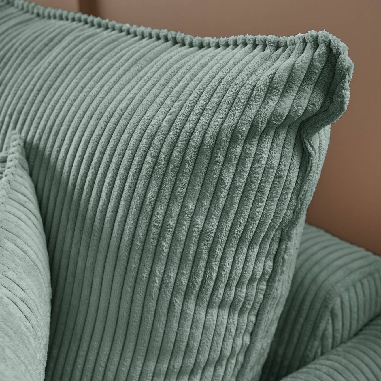 orea - Canapé velours côtelé Bleu - Vue supplémentaire 2