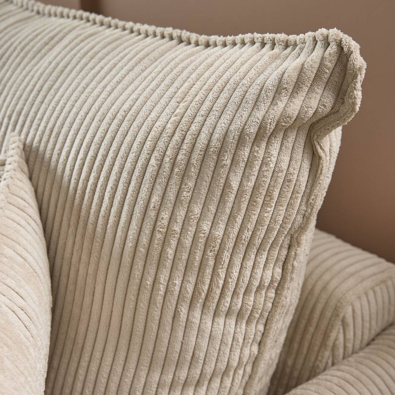 orea - Canapé velours côtelé Beige - Vue supplémentaire 2