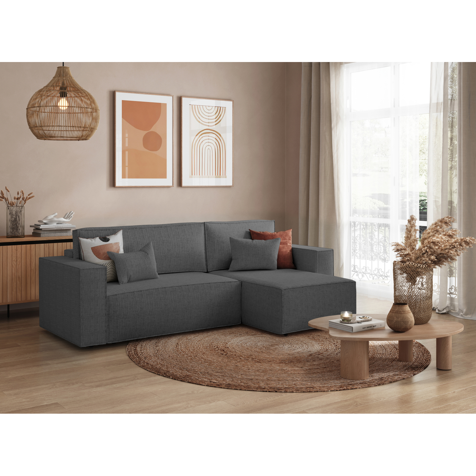 Clarisse - Canapé convertible Gris - Vue supplémentaire 2