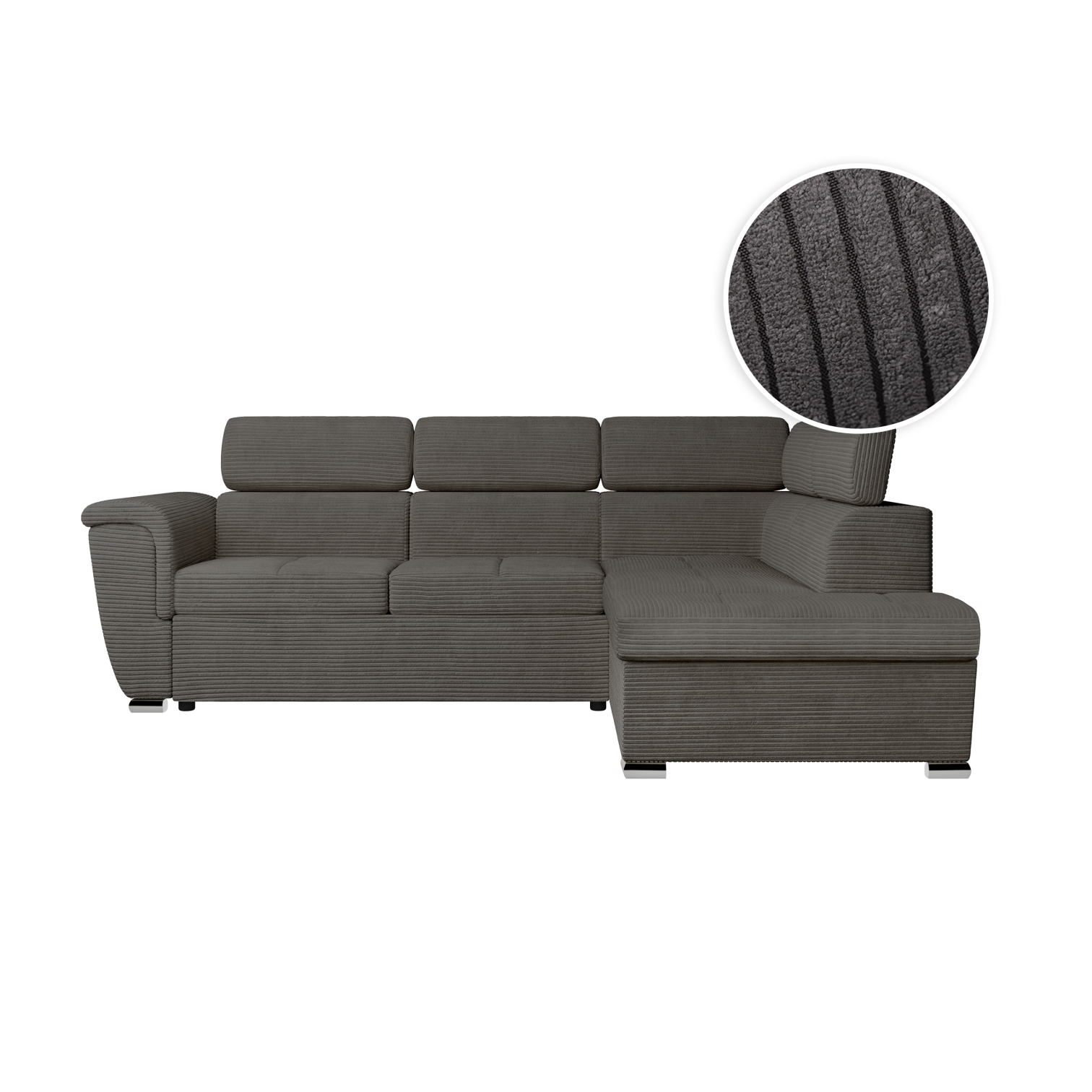 paola - Canapé relax convertible Gris - Vue supplémentaire 1