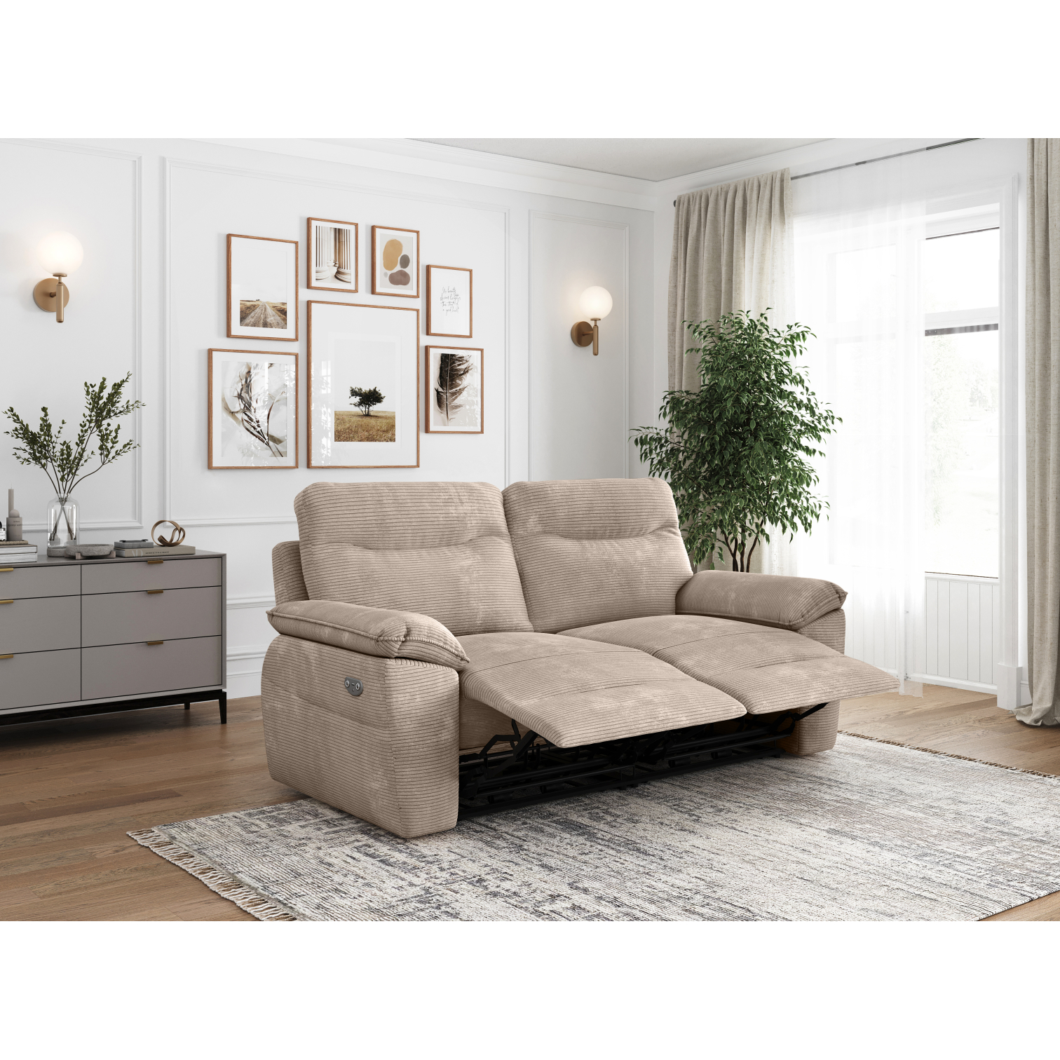 Produit similaire: ross - Canapé relax velours côtelé Marron