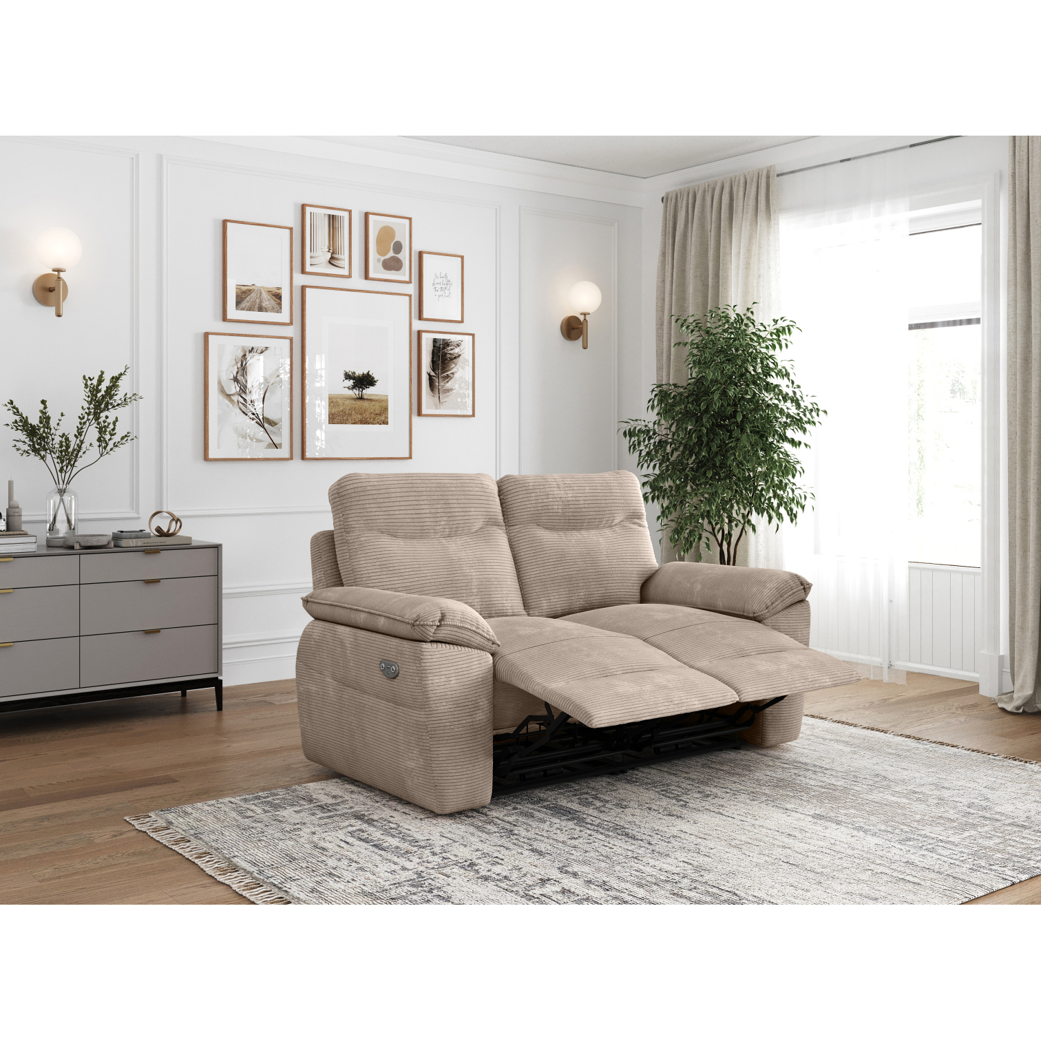 Produit similaire: ross - Canapé relax velours côtelé Marron