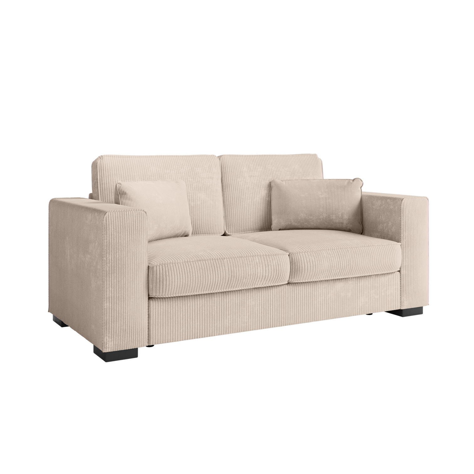 belami - Canapé velours côtelé Beige - Vue supplémentaire 1