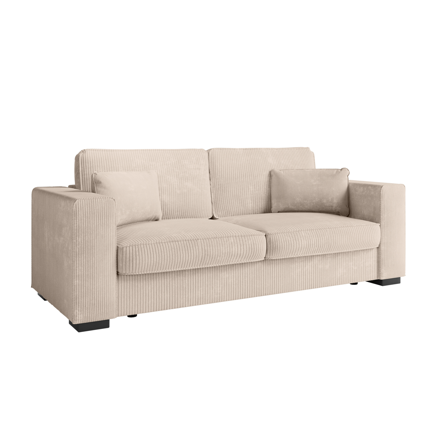 belami - Canapé velours côtelé Beige - Vue supplémentaire 1