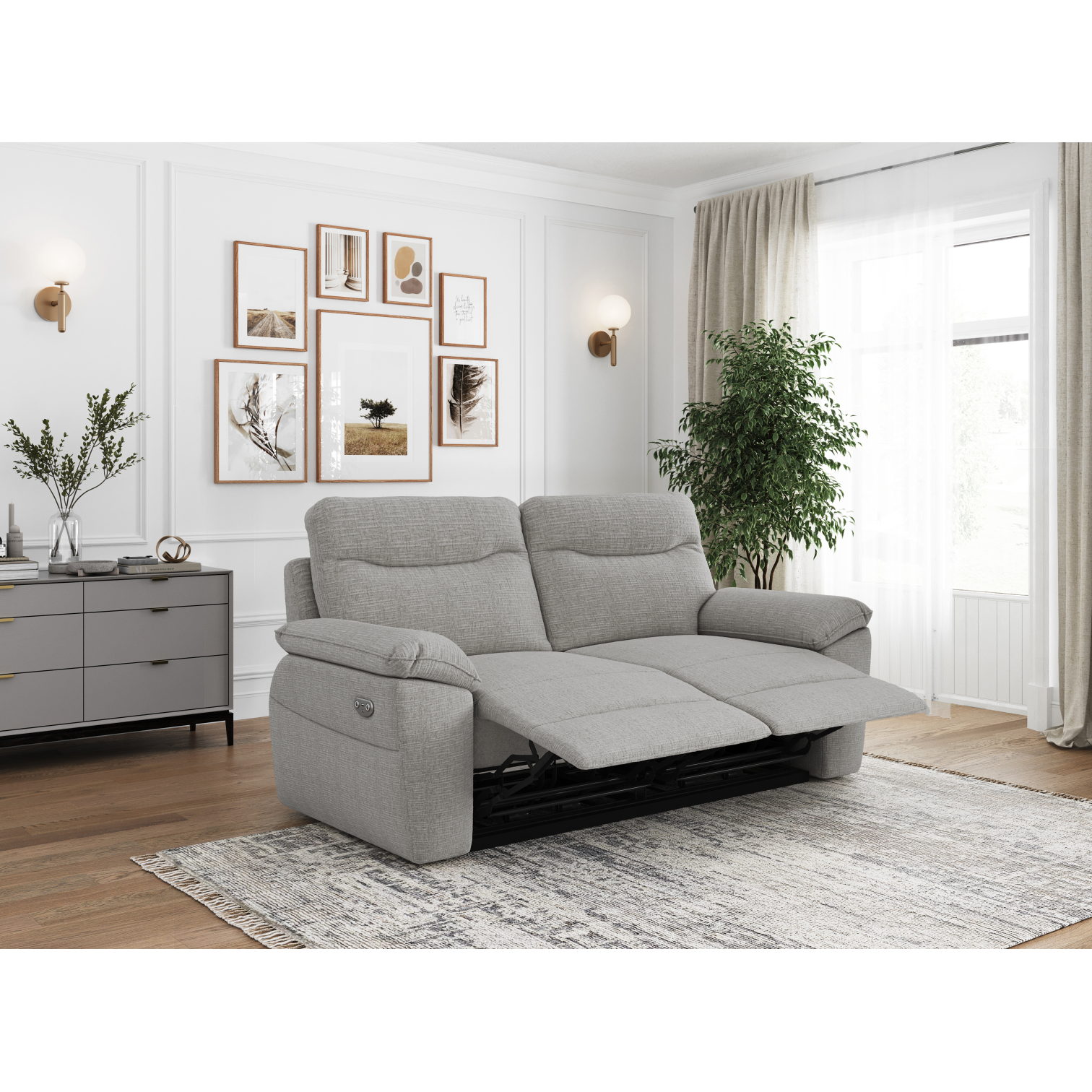ross - Canapé relax Gris
