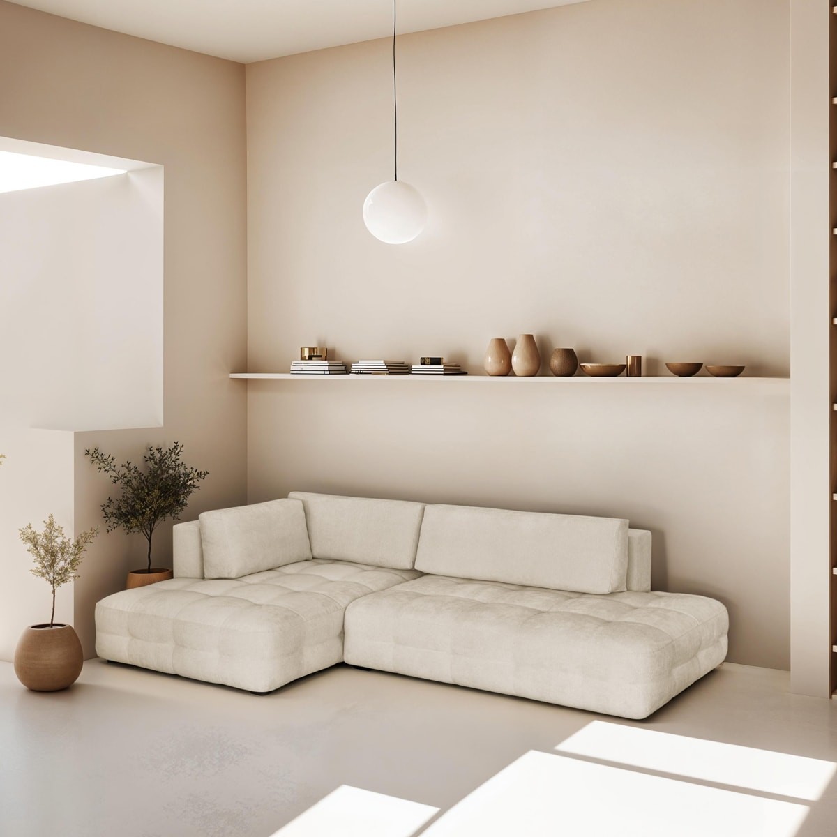 leo - Canapé convertible Beige - Vue supplémentaire 2
