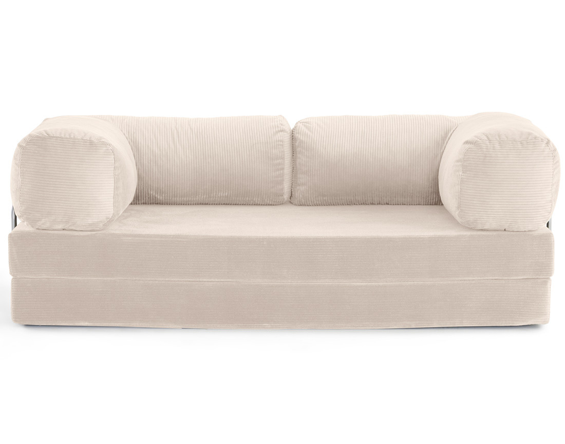 marilyn - Canapé convertible velours côtelé Beige - Vue supplémentaire 1