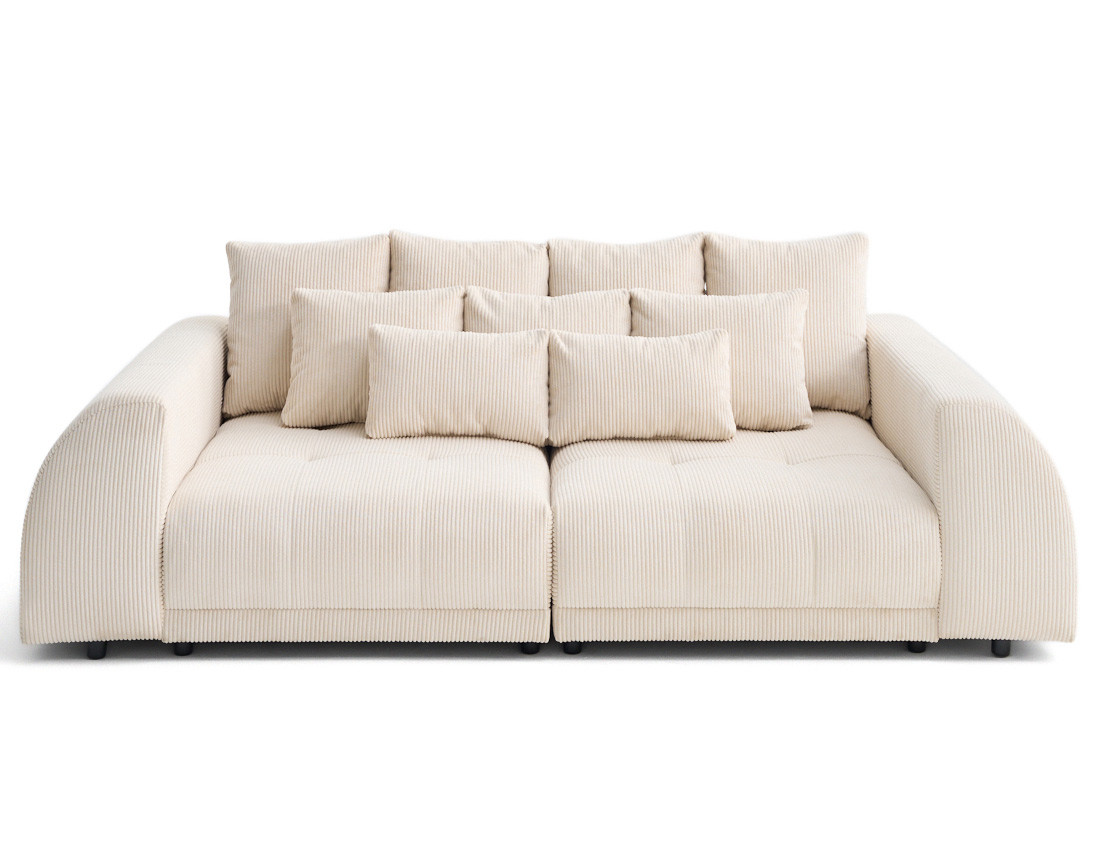amadora - Canapé velours côtelé Beige - Vue supplémentaire 1