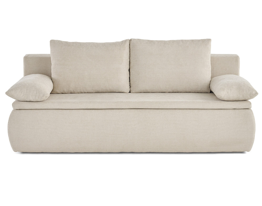 kurt - Canapé convertible velours Beige - Vue supplémentaire 1