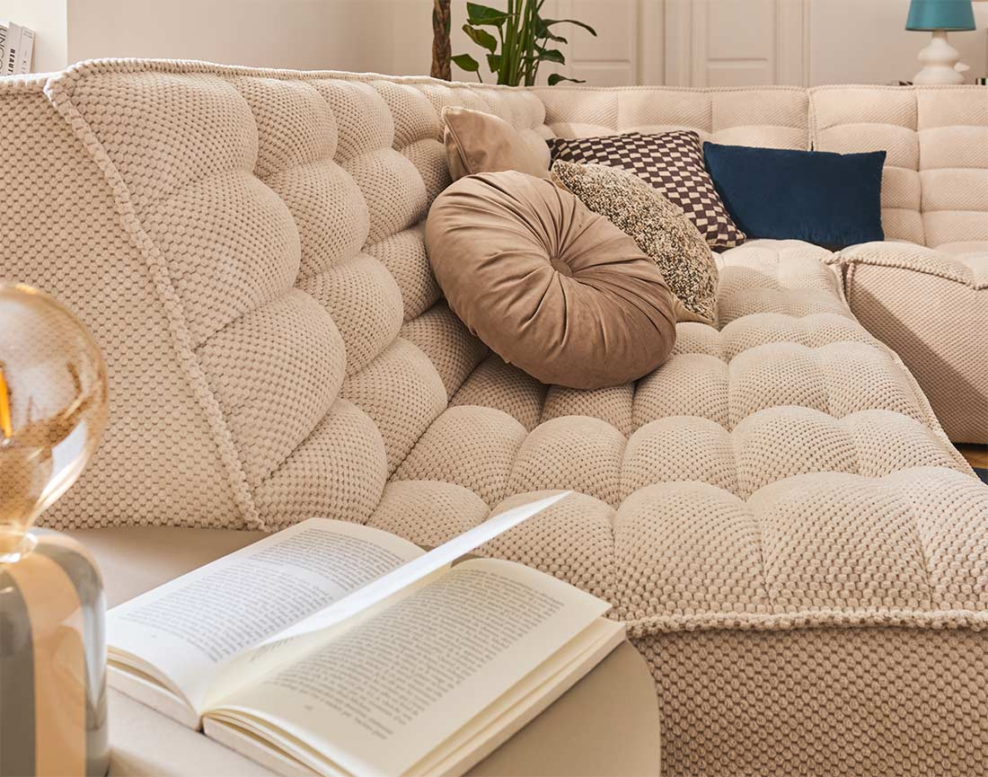 ellie - Canapé velours Beige - Vue supplémentaire 2