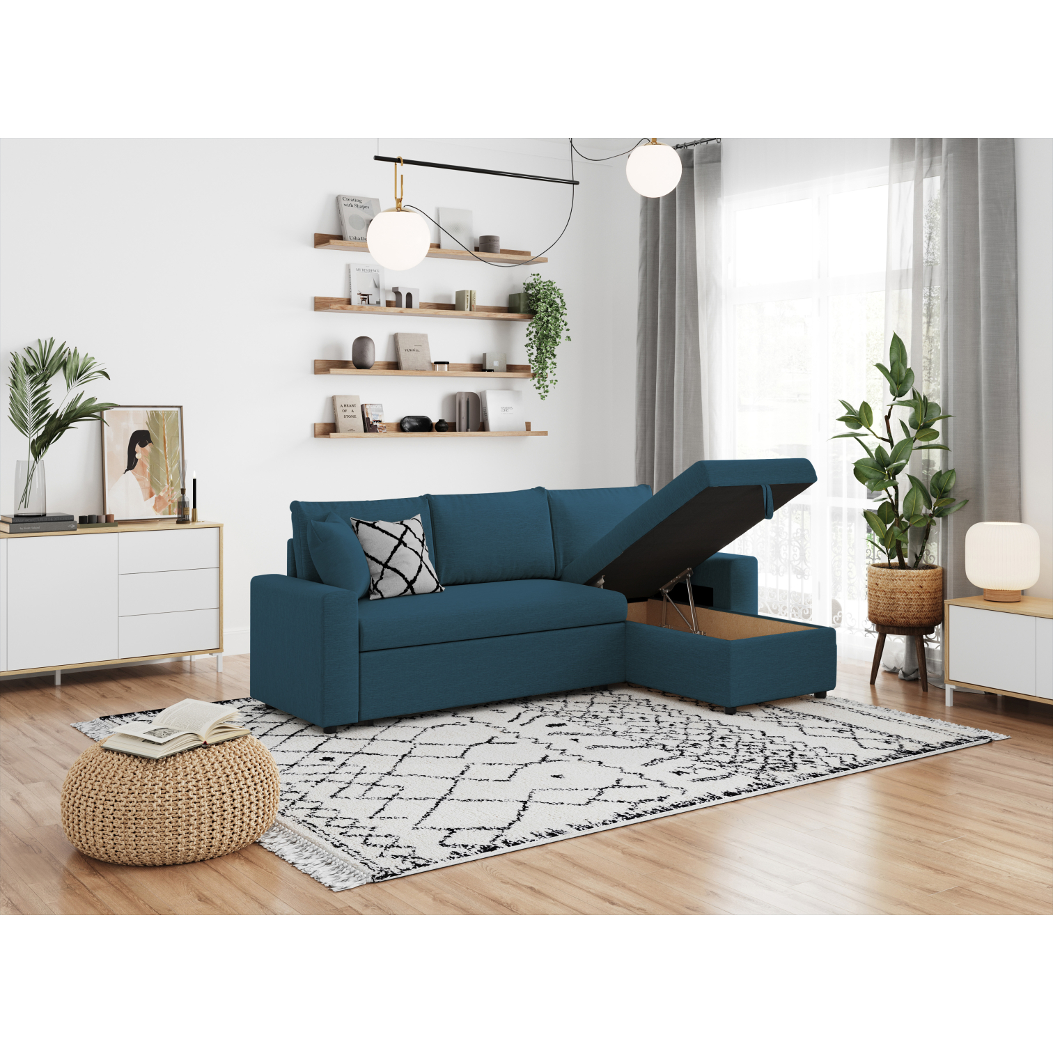 maria - Canapé convertible Bleu - Vue supplémentaire 2