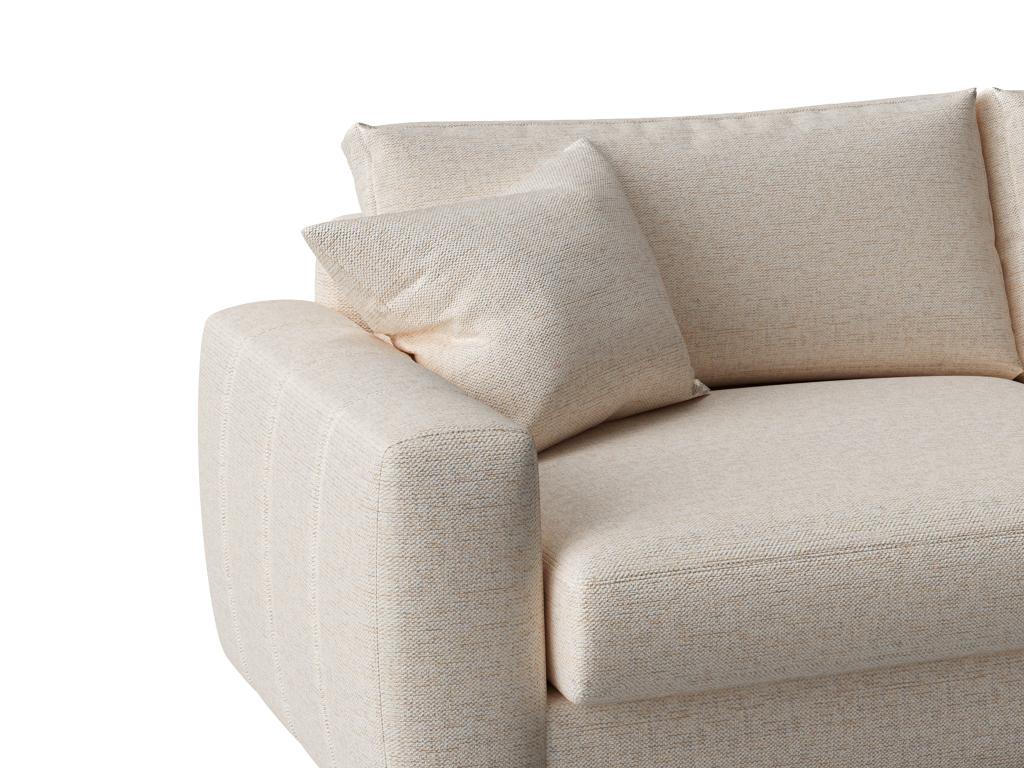 julina - Canapé tissu chiné Beige - Vue supplémentaire 2