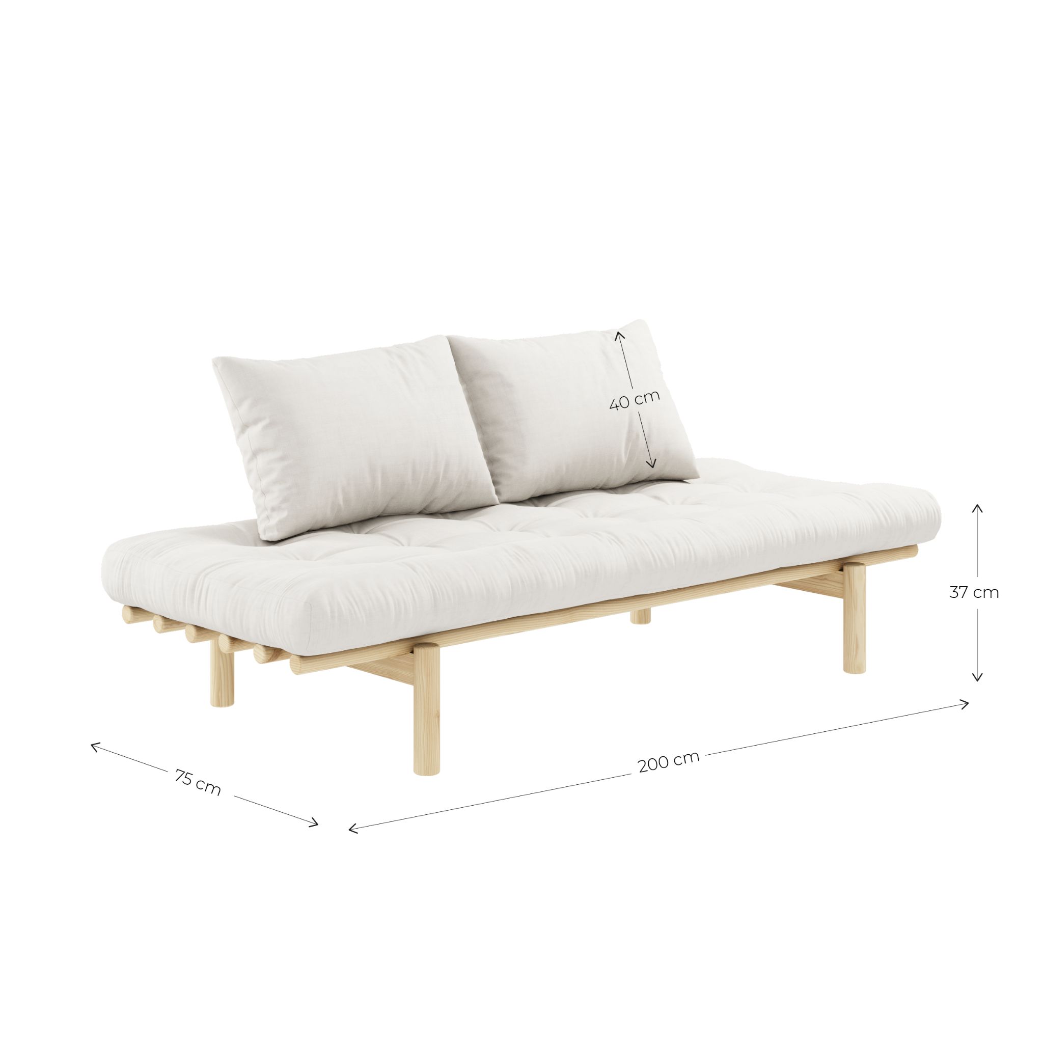 pace - Canapé convertible Bleu - Vue supplémentaire 2