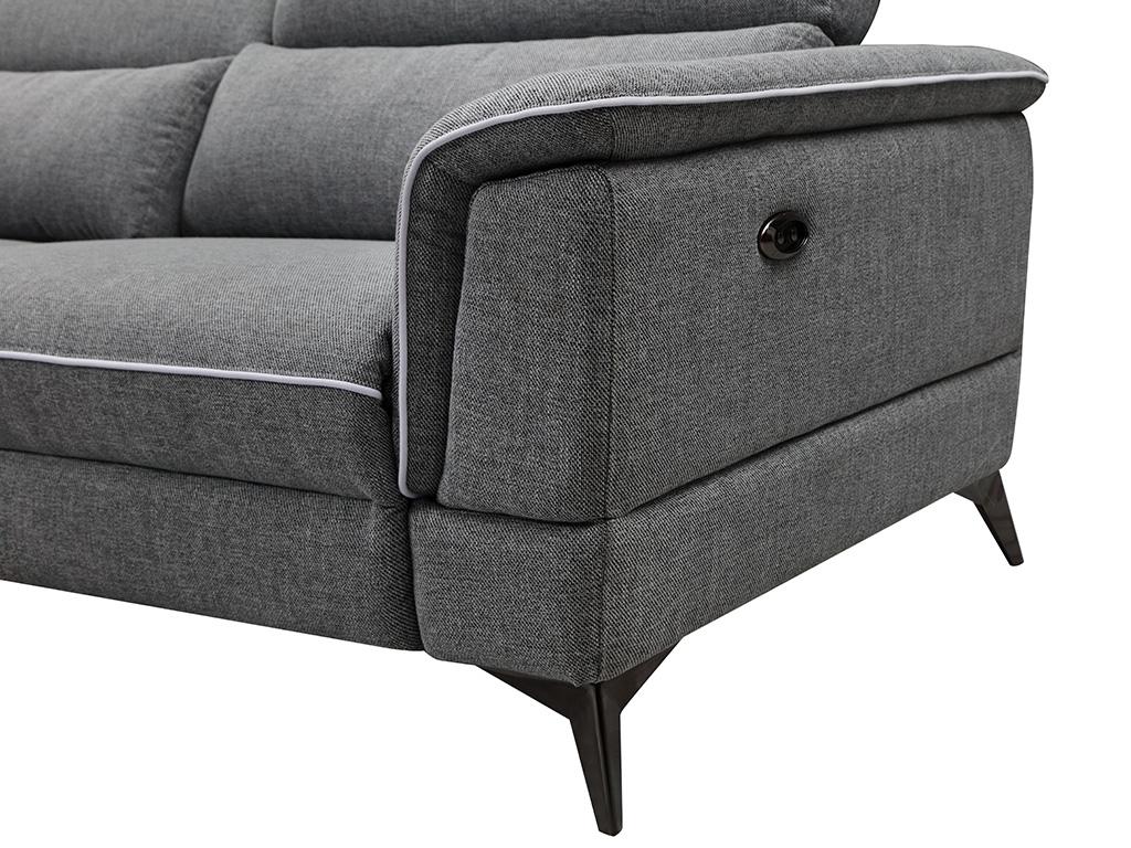 macari - Canapé relax Gris - Vue supplémentaire 2