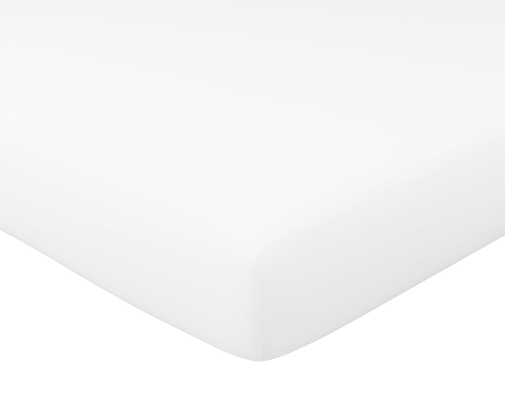 Drap-housse 140x190 blanc en coton AZALEE